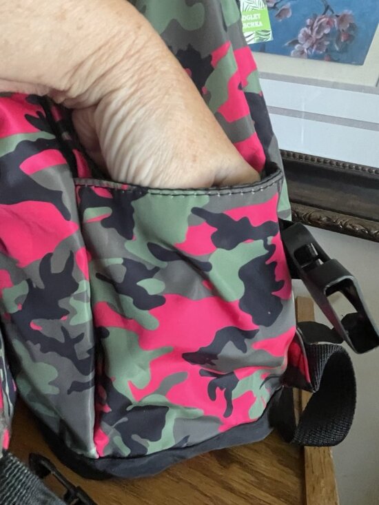 NWT Badgley Mischka Pink Camo Nylon  Backpack w/ Removable Belt Bag‎ Colorful main image 15